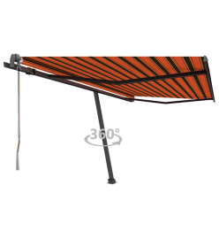 Auvent automatique sur pied 400x300 cm Orange/marron