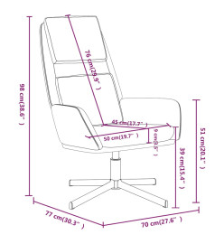 Chaise de relaxation Marron Velours