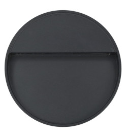 Appliques murales à LED d'extérieur 2 pcs 3 W Noir Rond