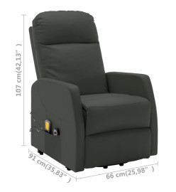 Fauteuil de massage Anthracite Similicuir