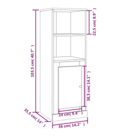 Buffet haut chêne sonoma 36x35,5x103,5 cm bois d'ingénierie