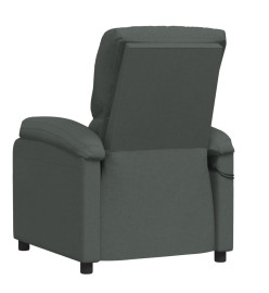 Fauteuil de massage inclinable Gris foncé Tissu