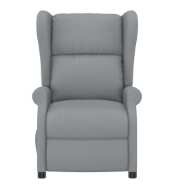 Fauteuil de massage électrique à oreilles gris clair tissu