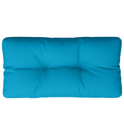 Coussin de palette bleu 70x40x12 cm tissu