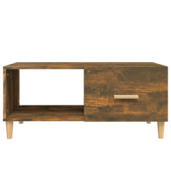 Table basse Chêne fumé 89,5x50x40 cm Bois d'ingénierie