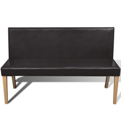 Banc 139,5 cm Marron foncé Similicuir