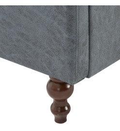 Ensemble de canapés 2 pcs Revêtement en tissu Gris