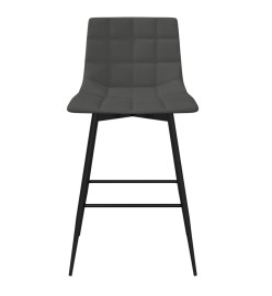 Tabouret de bar Gris foncé Velours