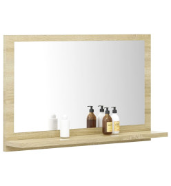 Miroir de salle de bain Chêne sonoma 60x10,5x37 cm Aggloméré