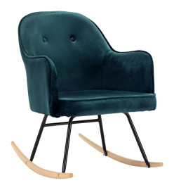 Chaise à bascule Bleu Velours