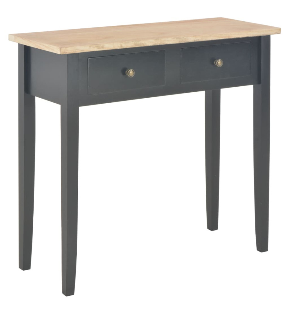 Table de console et coiffeuse Noir 79x30x74 cm Bois