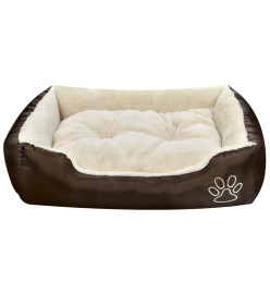 Lit chaud pour chiens avec coussin rembourrée L