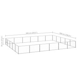 Chenil Argenté 30 m² Acier