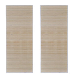 Tapis rectangulaires Bambou naturel 2 pcs 120x180 cm