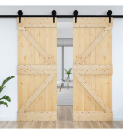 Porte 95x210 cm bois massif de pin