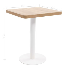 Table de bistro Marron clair 60x60 cm MDF