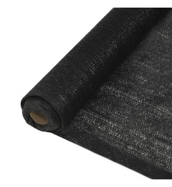 Filet brise-vue PEHD 1x25 m Noir 150 g/m²