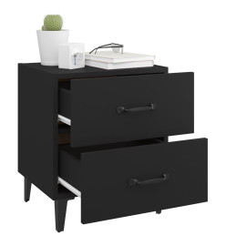 Tables de chevet 2 pcs Noir 40x35x47,5 cm