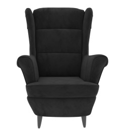 Fauteuil noir velours