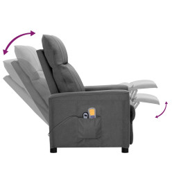 Fauteuil électrique de massage Gris clair Tissu