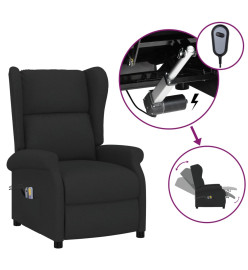 Fauteuil de massage électrique à oreilles noir tissu