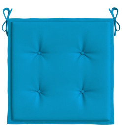 Coussins de chaise de jardin 2 pcs bleu 40x40x3 cm tissu oxford