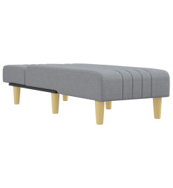 Chaise longue gris clair tissu