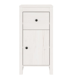 Buffets 2 pcs Blanc 40x35x80 cm Bois massif de pin