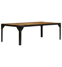 Table basse Bois massif de manguier brut et acier 110 cm