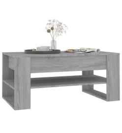 Table basse Sonoma gris 102x55x45 cm Bois d'ingénierie