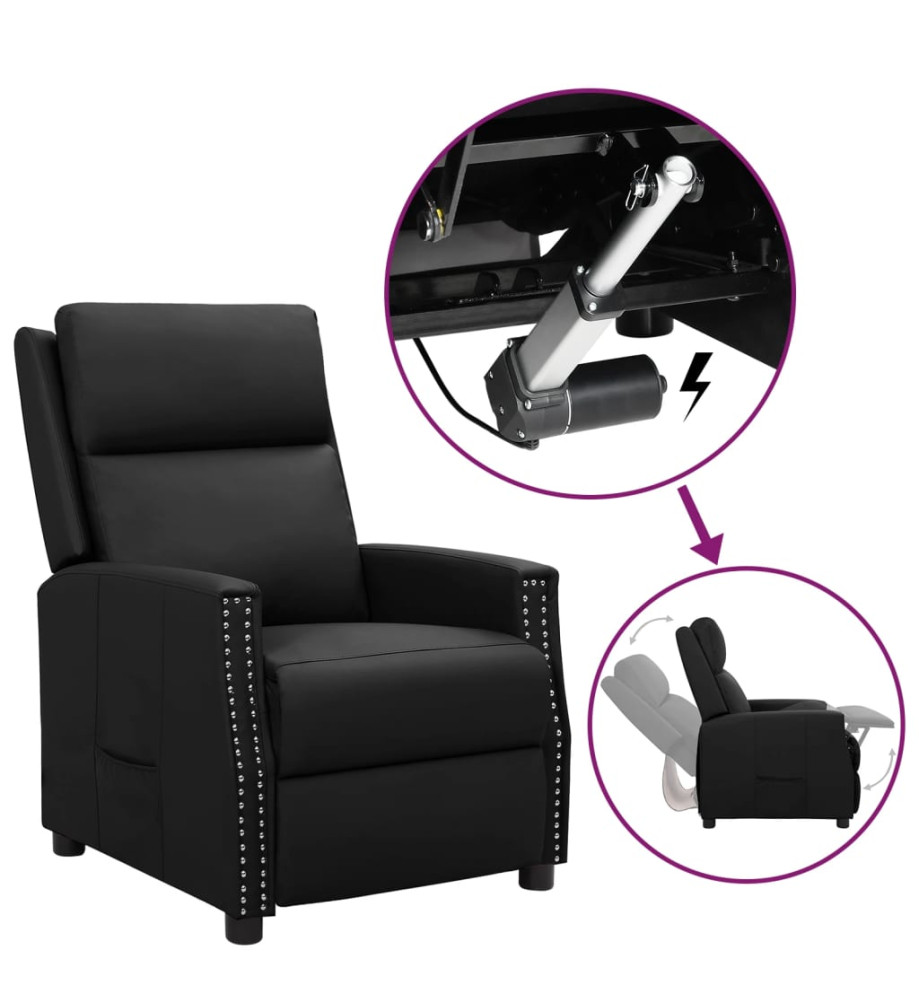 Fauteuil Noir Similicuir