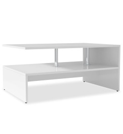 Table basse Bois d'ingénierie 90x59x42 cm Blanc