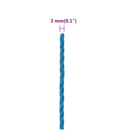 Corde de travail Bleu 3 mm 100 m Polypropylène