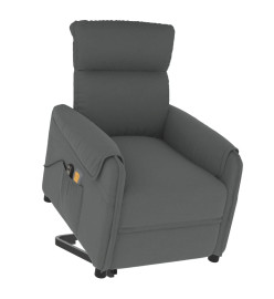 Fauteuil de massage inclinable Gris foncé Tissu