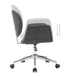 Chaise pivotante de bureau Gris Tissu