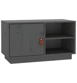 Meuble TV Gris 70x34x40 cm Bois de pin massif