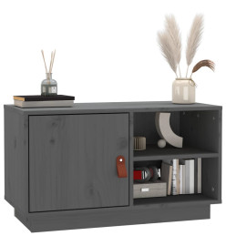 Meuble TV Gris 70x34x40 cm Bois de pin massif