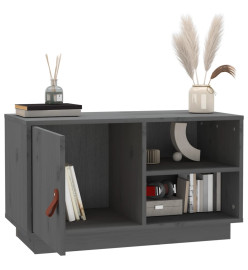 Meuble TV Gris 70x34x40 cm Bois de pin massif