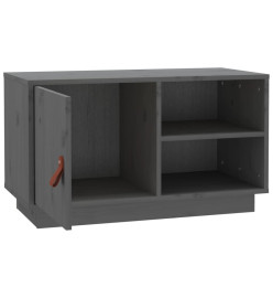 Meuble TV Gris 70x34x40 cm Bois de pin massif