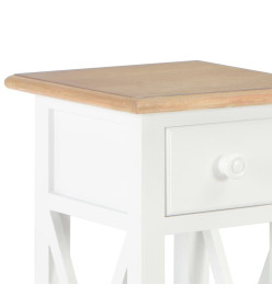 Table d'appoint Blanc 27 x 27 x 65,5 cm Bois