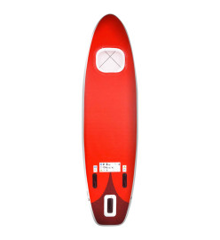 Ensemble de planche SUP gonflable Rouge 360x81x10 cm