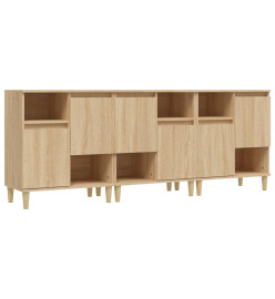 Buffets 3 pcs chêne sonoma 60x35x70 cm bois d'ingénierie