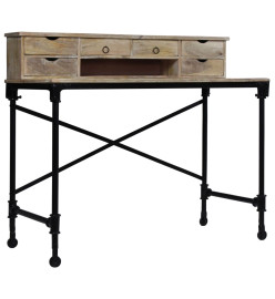 Bureau Bois de manguier massif et acier 110 x 50 x 96 cm