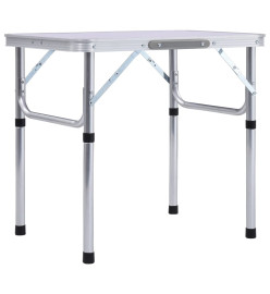 Table pliable de camping Blanc Aluminium 60x45 cm