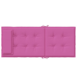 Coussins de chaise à dossier haut lot de 4 rose tissu oxford