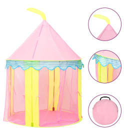 Tente de jeu pour enfants avec 250 balles Rose 100x100x127 cm