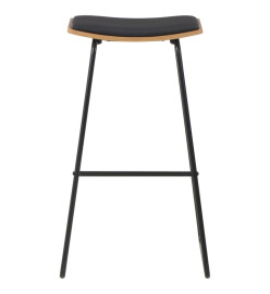 Tabourets de bar lot de 4 noir similicuir