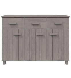 Buffet HAMAR Gris clair 113x40x80 cm Bois massif de pin