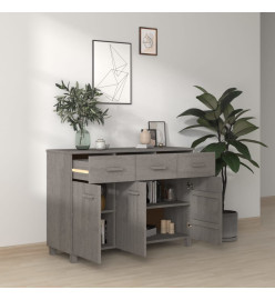 Buffet HAMAR Gris clair 113x40x80 cm Bois massif de pin