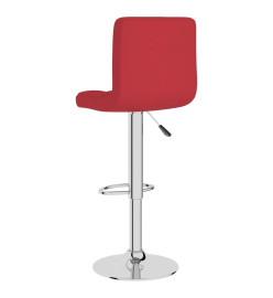 Tabourets de bar lot de 2 rouge bordeaux tissu